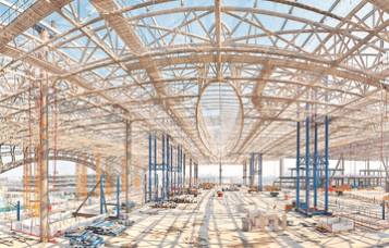 侧式站房主体结构施工全面完成